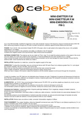 Cebek FM-1 Manual De Instrucciones