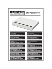 König Electronic CMP-ADSL2ROU20 Manual