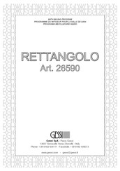Gessi RETTANGOLO 26590 Manual De Instrucciones