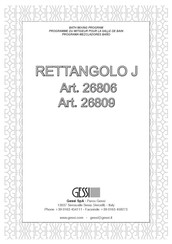 Gessi RETTANGOLO J 26806 Manual De Instrucciones