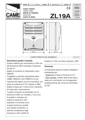 CAME ZL19A Manual Del Usuario