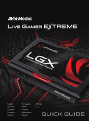 Avermedia Live Gamer EXTREME Manual Del Usuario