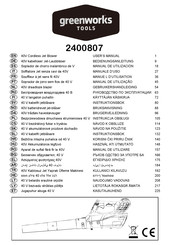 GreenWorks Tools 2400807 Manual De Utilización