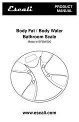 Escali BFBW200 Manual De Instrucciones
