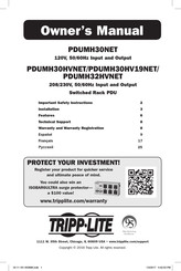 Tripp-Lite PDUMH32HVNET Manual Del Propietário
