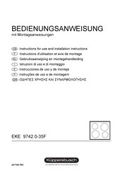 Kuppersbusch EKE 9742.0-35F Instrucciones De Uso Y De Montaje