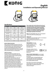 König KNLEDFLST30W Manual De Instalación Y Funcionamiento