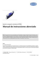 schmalz SCPMc Manual De Instrucciones