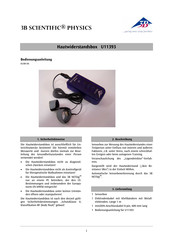 3B SCIENTIFIC PHYSICS U11393 Instrucciones De Uso