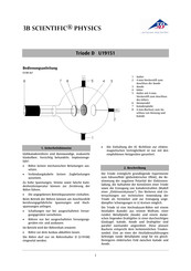 3B SCIENTIFIC PHYSICS U19151 Instrucciones De Uso