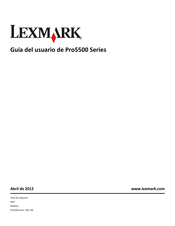 Lexmark Pro5500 Serie Guia Del Usuario