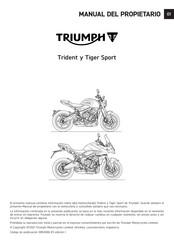 Triumph Trident Manual Del Propietário