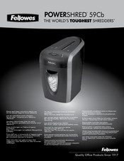 Fellowes POWERSHRED 59Cb Manual De Instrucciones