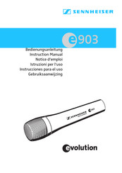 Sennheiser evolution e903 Instrucciones Para El Uso