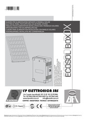 Bft ECOSOL BOX Instrucciones De Uso Y De Instalacion