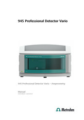 Metrohm 945 Professional Detector Vario Manual De Instrucciones