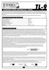 Cebek TL-9 Manual De Instrucciones