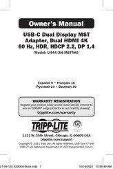 Tripp-Lite U444-2H-MST4K6 Manual Del Propietário