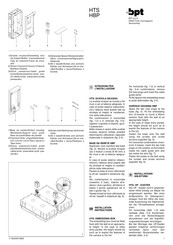 Bpt HTS Manual De Instrucciones