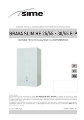 Sime Brava Slim HE 25/55 ErP Manual Del Usuario