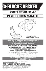 Black and Decker ORB4810-CA Serie Manual De Instrucciones