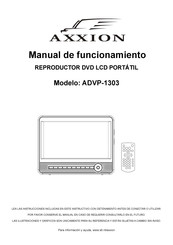 Axxion ADVP-1303 Manual De Funcionamiento