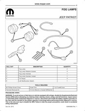 Mopar 82210435 Instrucciones De Montaje