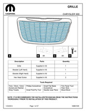 Mopar 82213169AB Instrucciones De Montaje