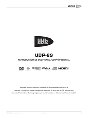 HHB UDP-89 Manual Del Usuario