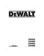 DeWalt DW960 Traducido De Las Instrucciones Originales