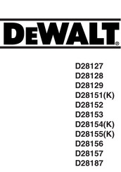 DeWalt D28151 Manual De Instrucciones