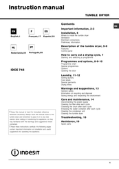 Indesit IDCE 745 Manual De Instrucciones