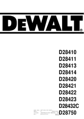 DeWalt D28750 Manual De Instrucciones