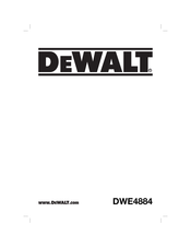 DeWalt DWE4884 Traducido De Las Instrucciones Originales