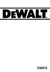 DeWalt DW875 Manual De Instrucciones