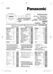 Panasonic SR-TMJ181 Instrucciones De Funcionamiento