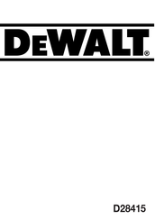 DeWalt D28415 Manual De Instrucciones