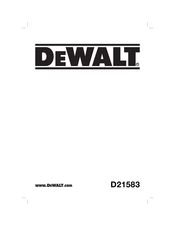 DeWalt D21583 Traducido De Las Instrucciones Originales