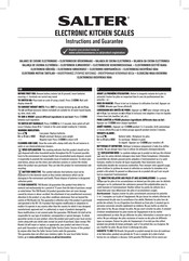 Salter 1172 Instrucciones Y Garantía