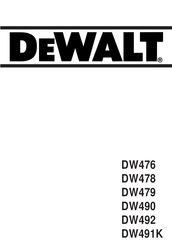 DeWalt DW476 Manual De Instrucciones