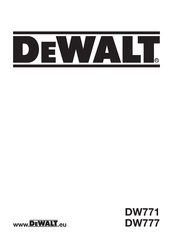 DeWalt DW771 Manual De Instrucciones