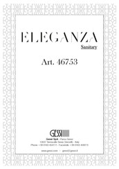 Gessi ELEGANZA 46753 Manual Del Usuario