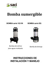 Saci pumps DG Serie Instrucciones De Instalación Y Manejo