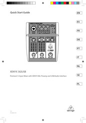 Behringer XENYX 302USB Guia De Inicio Rapido