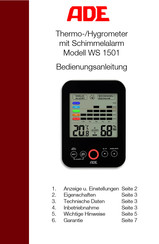 ADE WS 1501 Manual De Instrucciones