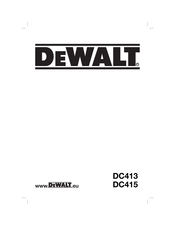 DeWalt DC413 Manual De Instrucciones