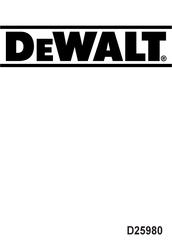 DeWalt D25980 Manual De Instrucciones