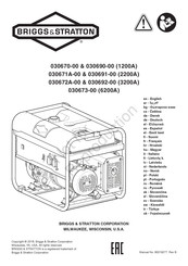 Briggs & Stratton 3200A Manual Del Usuario
