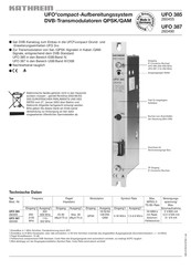 Kathrein UFO 385 Manual De Instrucciones