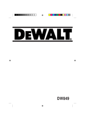 DeWalt DW849 Manual De Instrucciones